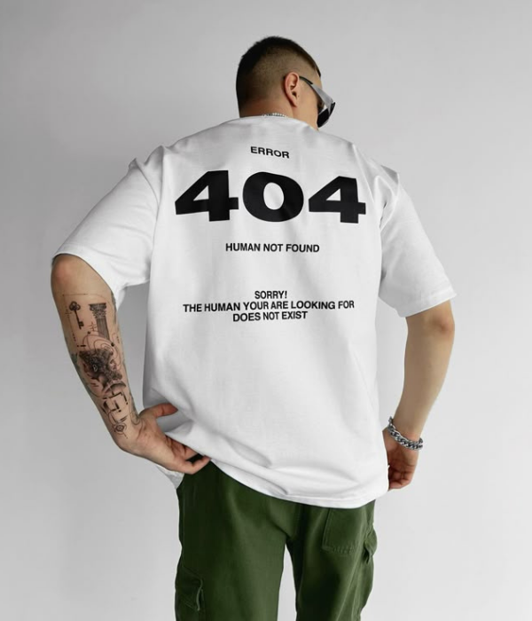UrbanOutfits Men Oversized T-Shirt White / S ' 404 'Oversized T-shirt [ UNISEX ]