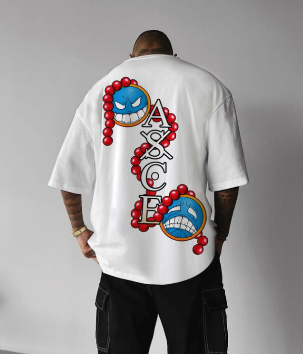 UrbanOutfits Men Oversized T-Shirt White / S ASCE- Men Oversized T-shirt