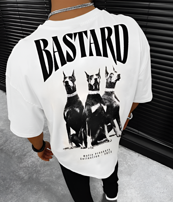 UrbanOutfits Men Oversized T-Shirt White / S BASTARD Men Oversized T-shirt
