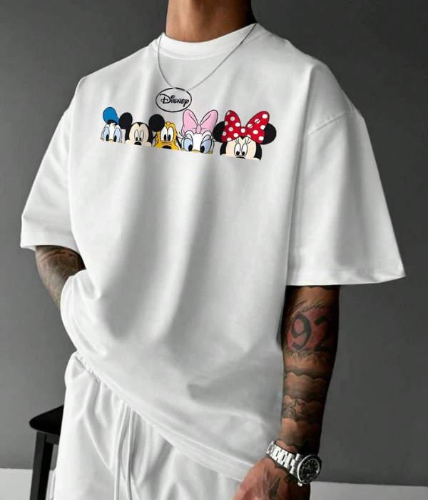 UrbanOutfits Men Oversized T-Shirt White / S Disney - Men Oversized T-shirt