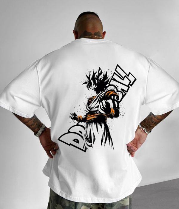 UrbanOutfits Men Oversized T-Shirt White / S DRAGON BALL- Men Oversized T-shirt
