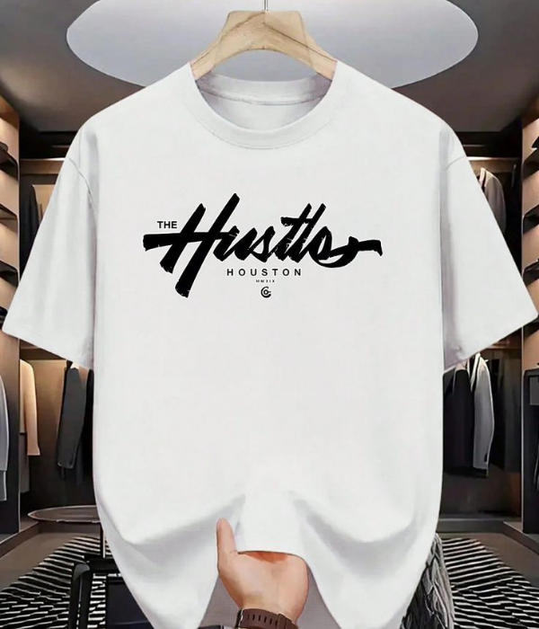 UrbanOutfits Men Oversized T-Shirt White / S HUSTLER- Men Oversized T-shirt