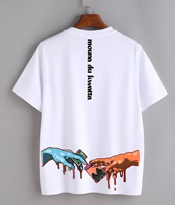 UrbanOutfits Men Oversized T-Shirt White / S ' Kwatta ' Men Oversized T-shirt