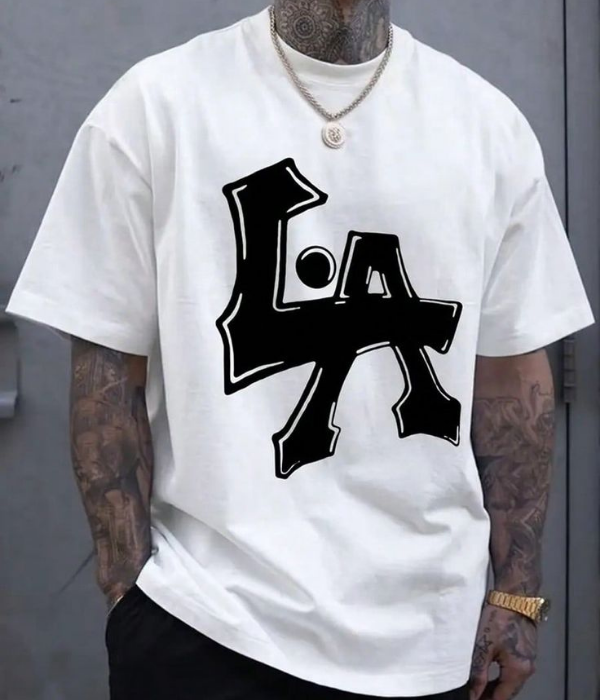 UrbanOutfits Men Oversized T-Shirt White / S LA- Men Oversized T-shirt