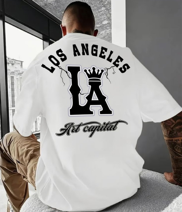 UrbanOutfits Men Oversized T-Shirt White / S LA- Men Oversized T-shirt