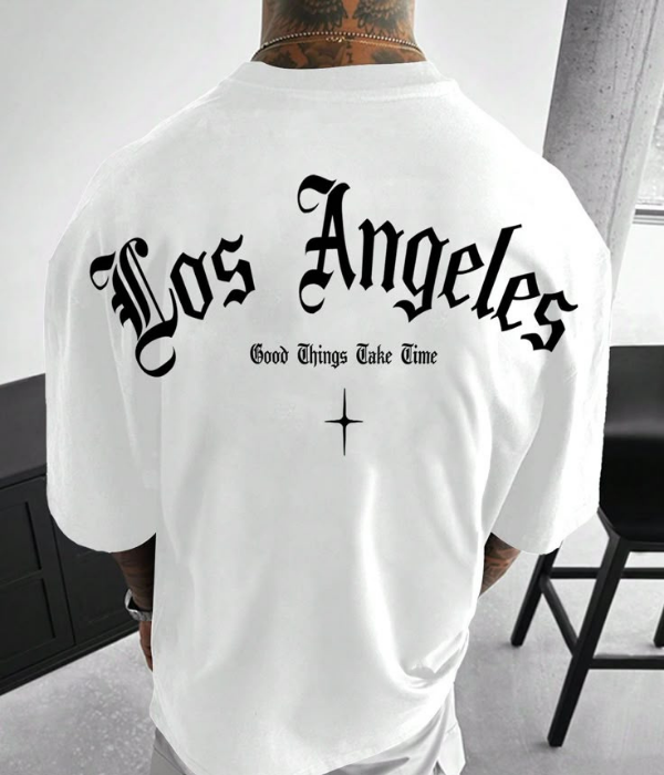 UrbanOutfits Men Oversized T-Shirt White / S LOS ANGELES - Men Oversized T-shirt