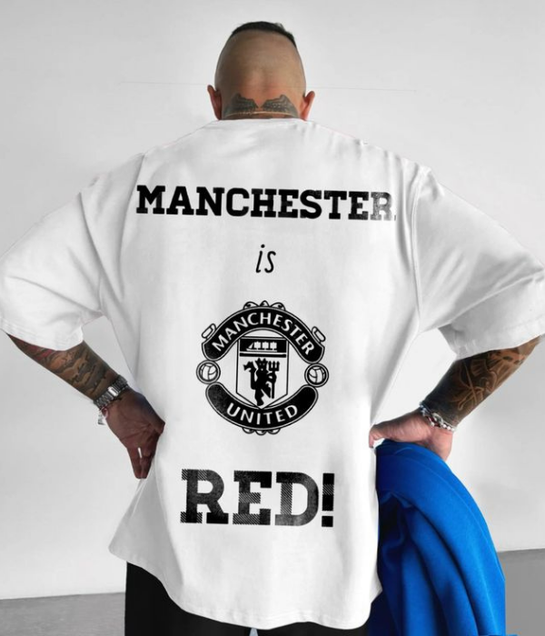 UrbanOutfits Men Oversized T-Shirt White / S MANCHESTER - Men Oversized T-shirt