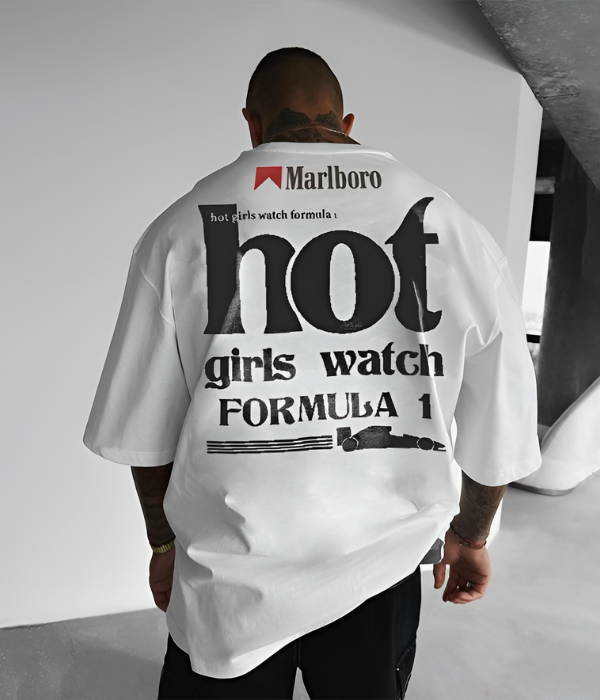 UrbanOutfits Men Oversized T-Shirt White / S MARLBORO Men Oversized T-shirt