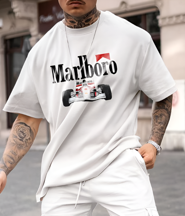 UrbanOutfits Men Oversized T-Shirt White / S Marlboro Men Oversized T-shirt
