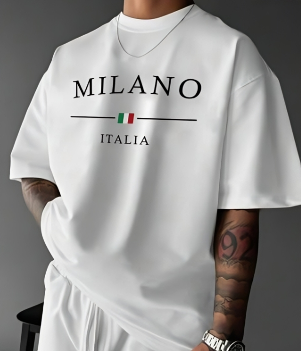 UrbanOutfits Men Oversized T-Shirt White / S MILANO - Men Oversized T-shirt