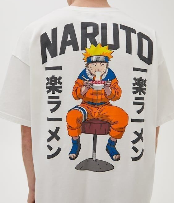 UrbanOutfits Men Oversized T-Shirt White / S NARUTO- Men Oversized T-shirt