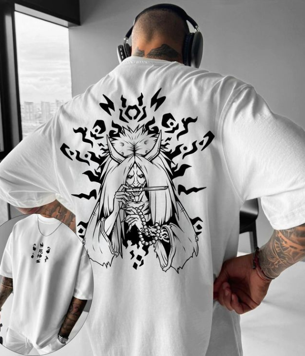 UrbanOutfits Men Oversized T-Shirt White / S NARUTO - Men Oversized T-shirt