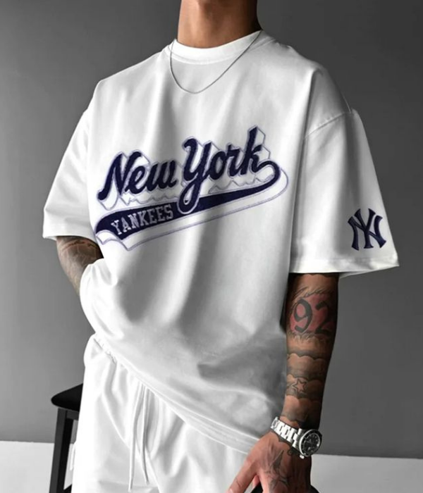 UrbanOutfits Men Oversized T-Shirt White / S New York - Men Oversized T-shirt