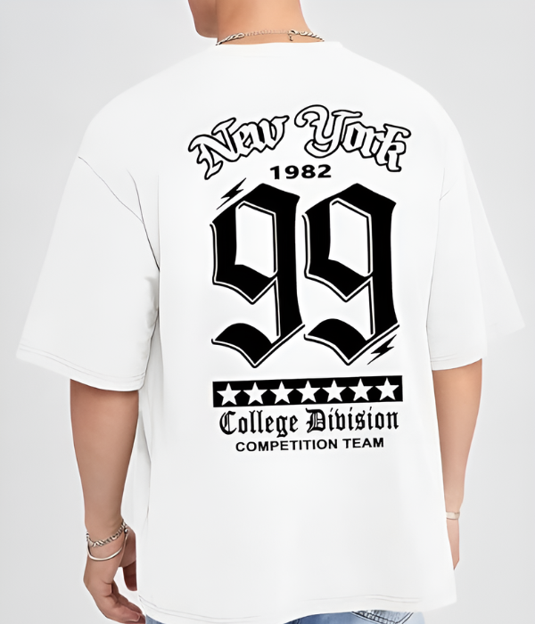 UrbanOutfits Men Oversized T-Shirt White / S ' New York ' Men Oversized T-shirt