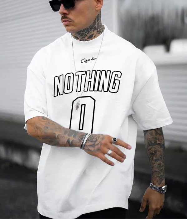 UrbanOutfits Men Oversized T-Shirt White / S NOTHING 0- Men Oversized T-shirt