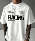 UrbanOutfits Men Oversized T-Shirt White / S RACING - Men Oversized T-shirt