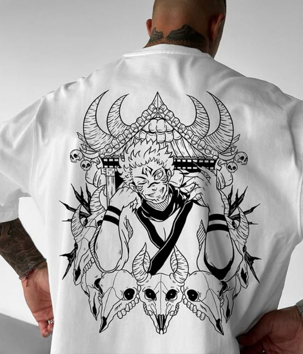 UrbanOutfits Men Oversized T-Shirt White / S SUKUNA Men Oversized T-shirt