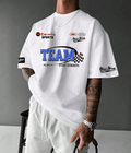 UrbanOutfits Men Oversized T-Shirt White / S TEAM RACE - Men Oversized T-shirt
