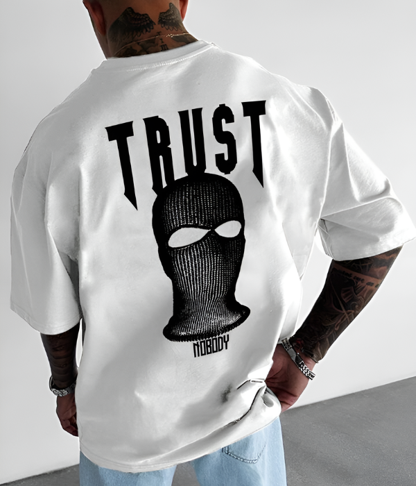 UrbanOutfits Men Oversized T-Shirt White / S TRUST Men Oversized T-shirt