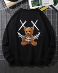 UrbanOutfits Men sweatshirt Black / Cotton-Fleece / S bear -  Men Oversized sweatshirt [ Unisex ]