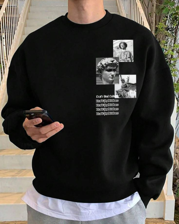 UrbanOutfits Men sweatshirt Black / Cotton-Fleece / S Culture -  Men Oversized sweatshirt [ Unisex ]