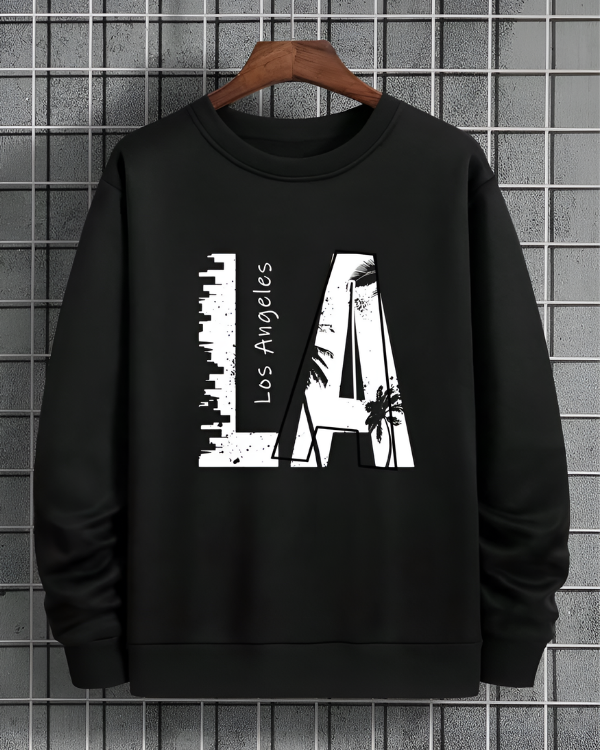 UrbanOutfits Men sweatshirt Black / Cotton-Fleece / S LA -  Men Oversized sweatshirt [ Unisex ]