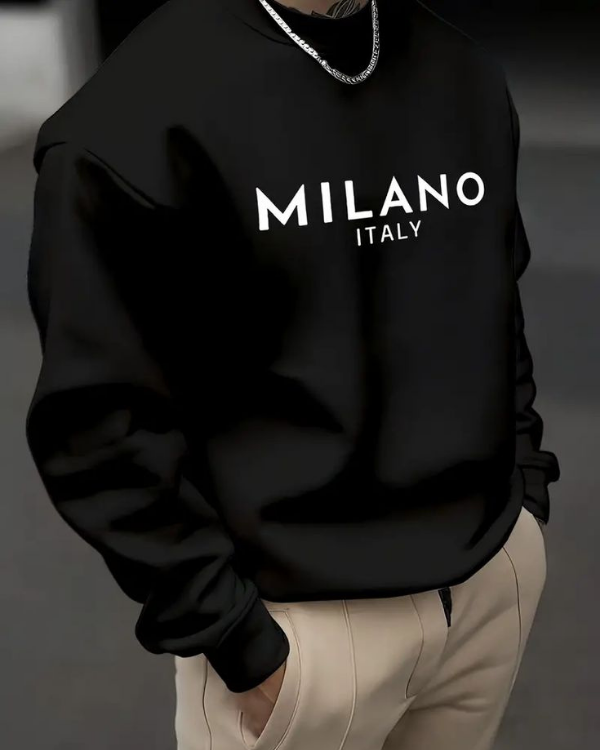 UrbanOutfits Men sweatshirt Black / Cotton-Fleece / S MILANO -  Men Oversized sweatshirt