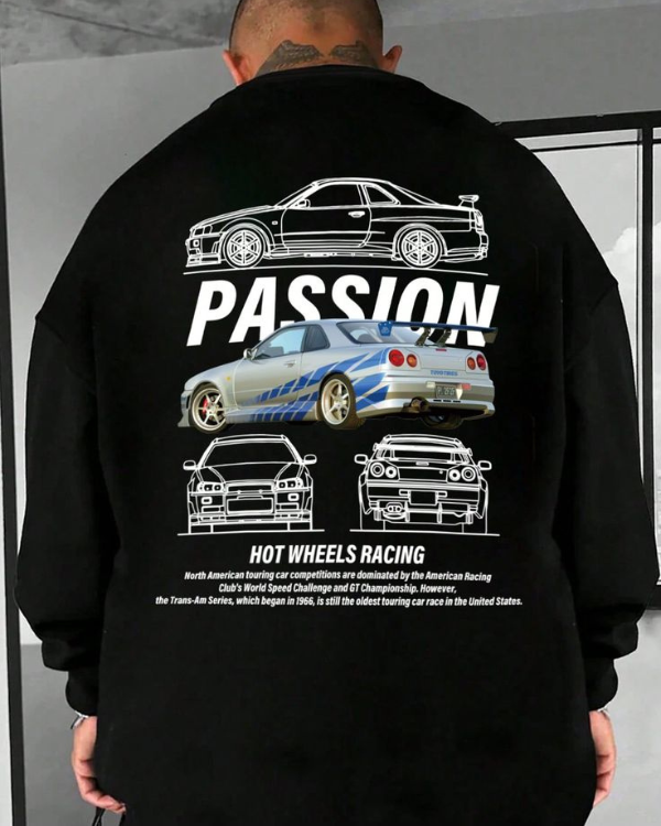 UrbanOutfits Men sweatshirt Black / Cotton-Fleece / S Passion - Men Oversized sweatshirt