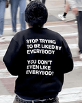 UrbanOutfits Men sweatshirt Black / Cotton-Fleece / S Stop - Men Oversized sweatshirt