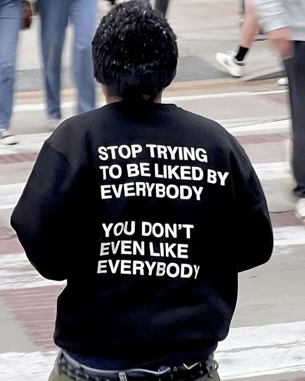 UrbanOutfits Men sweatshirt Black / Cotton-Fleece / S Stop - Men Oversized sweatshirt