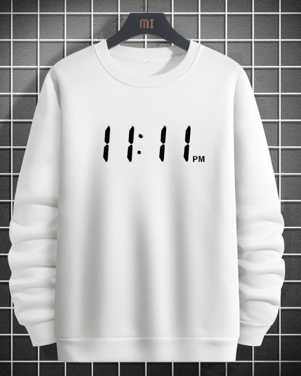UrbanOutfits Men sweatshirt White / Cotton-Fleece / S 11:11pm  - Men Oversized sweatshirt
