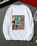 UrbanOutfits Men sweatshirt White / Cotton-Fleece / S Active Gamer -  Men Oversized sweatshirt [ Unisex ]