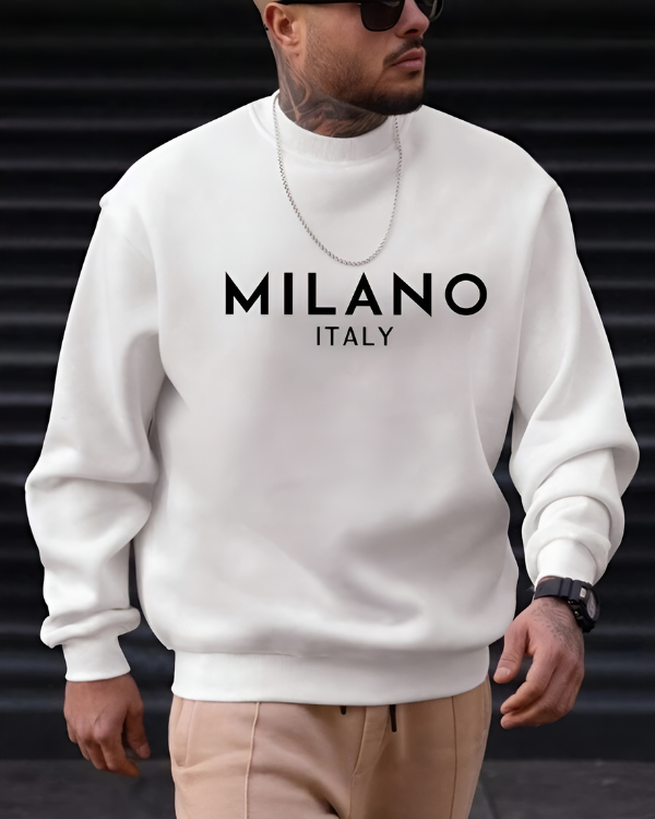 UrbanOutfits Men sweatshirt White / Cotton-Fleece / S Milano -  Men Oversized sweatshirt
