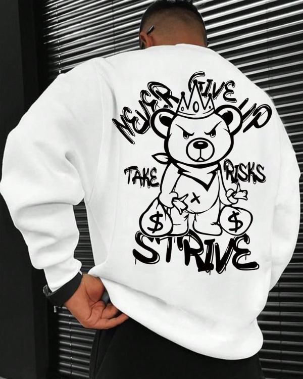 UrbanOutfits Men sweatshirt White / Cotton-Fleece / S Strive  - Men Oversized sweatshirt