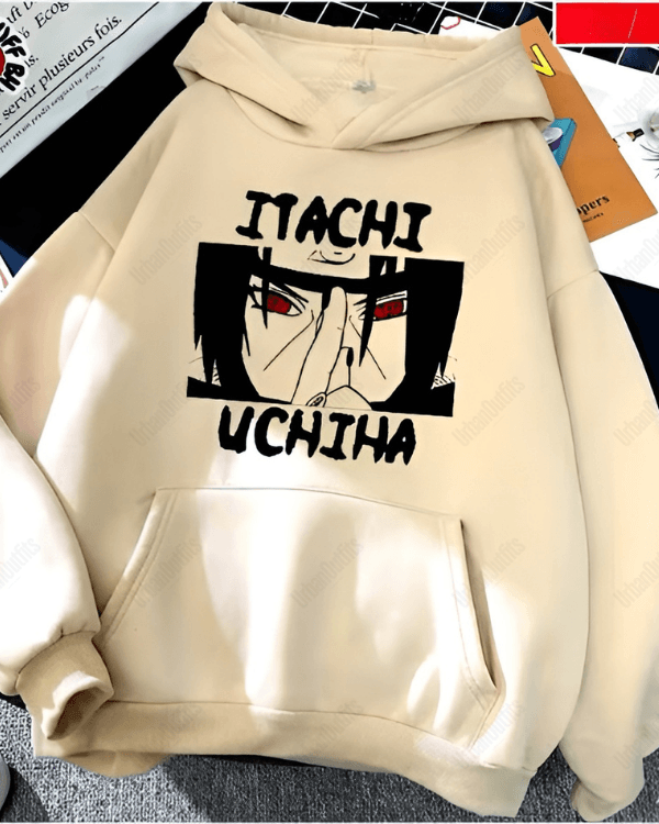 UrbanOutfits Oversized Hoodie Beige / Cotton-Fleece / S Anime Itachi - Oversized Hoodie [ Unisex ]