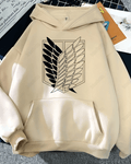 UrbanOutfits Oversized Hoodie Beige / Cotton-Fleece / S Anime - Oversized Hoodie [ Unisex ]