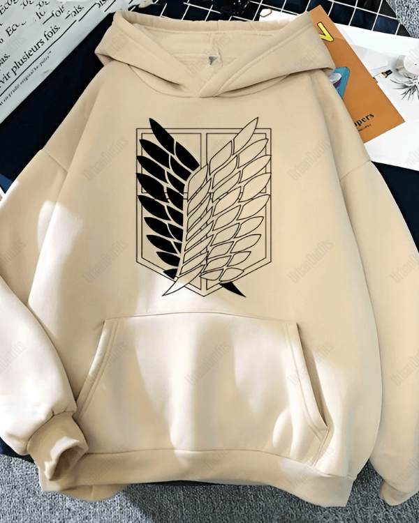 UrbanOutfits Oversized Hoodie Beige / Cotton-Fleece / S Anime - Oversized Hoodie [ Unisex ]