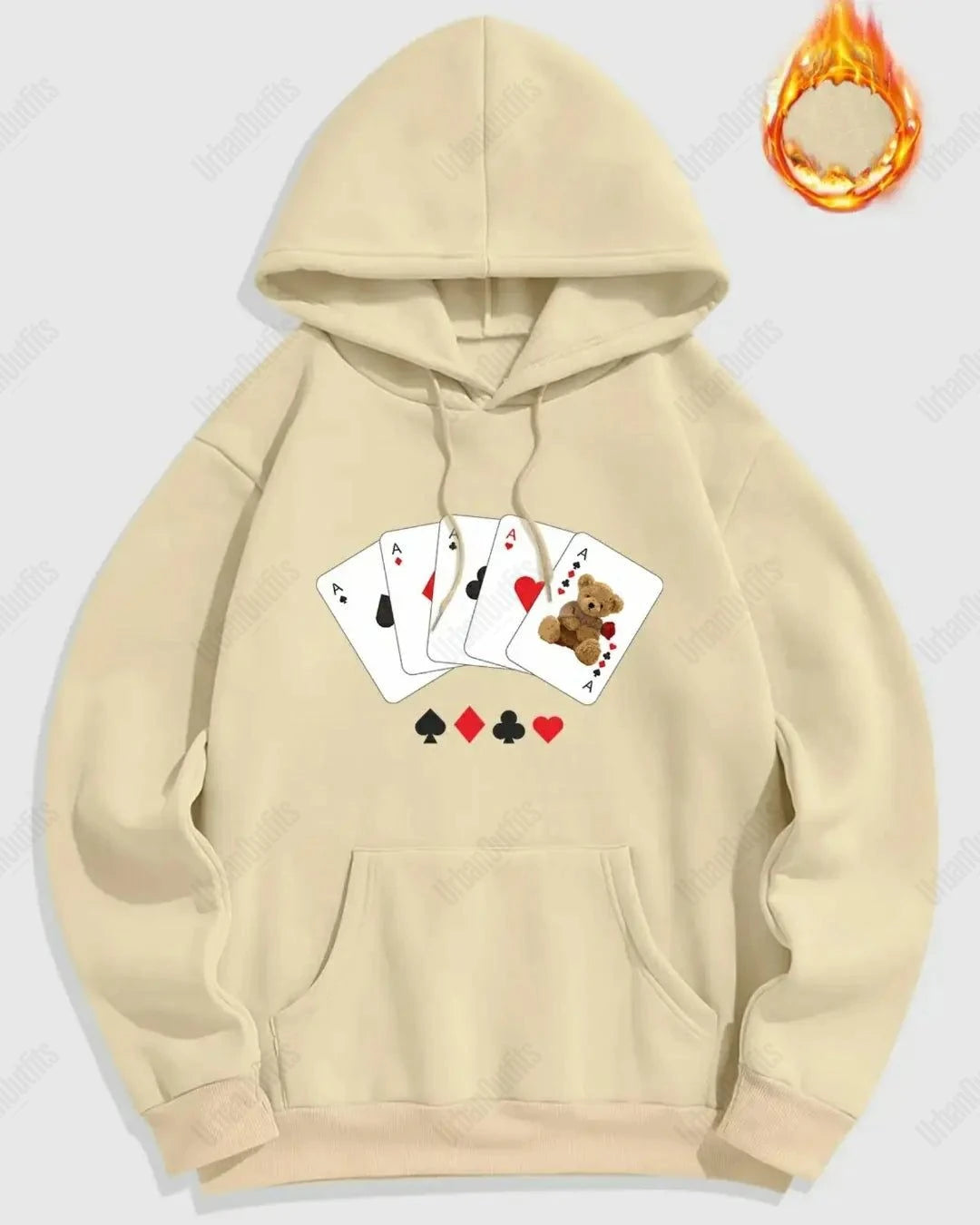 UrbanOutfits Oversized Hoodie Beige / Cotton-Fleece / S Joker Oversized Hoodie