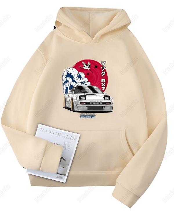 UrbanOutfits Oversized Hoodie Beige / Cotton-Fleece / S Skyline - Oversized Hoodie [ Unisex ]