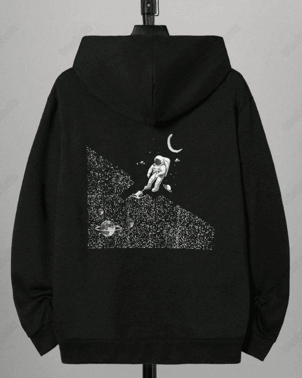 UrbanOutfits Oversized Hoodie Black / Cotton-Fleece / S Astronaut - Oversized Hoodie [ Unisex ]