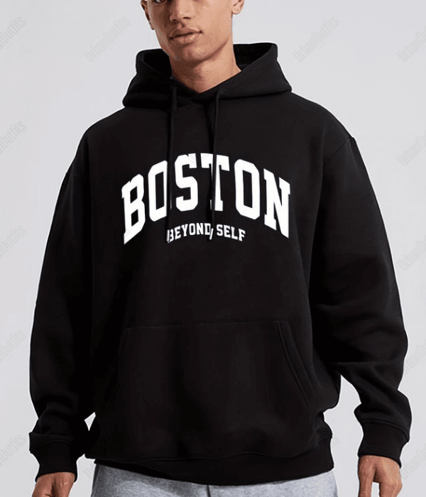 UrbanOutfits Oversized Hoodie Black / Cotton-Fleece / S BOSTON Oversized Hoodie