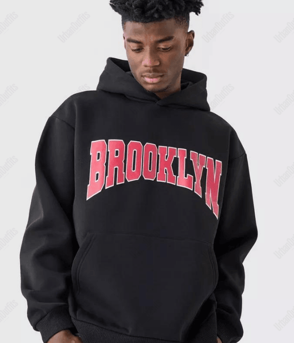 UrbanOutfits Oversized Hoodie Black / Cotton-Fleece / S BROOKLYN Oversized Hoodie