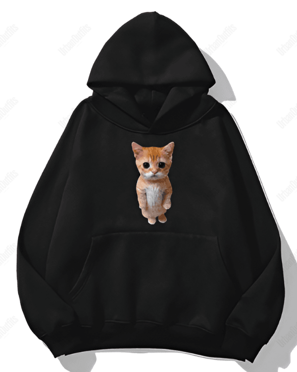 UrbanOutfits Oversized Hoodie Black / Cotton-Fleece / S CAT - Oversized Hoodie [ Unisex ]