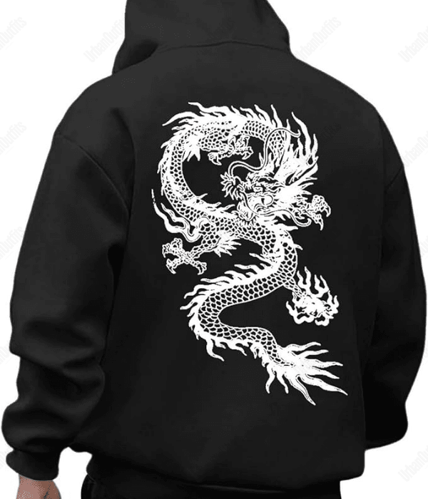 UrbanOutfits Oversized Hoodie Black / Cotton-Fleece / S DRAGON Oversized Hoodie