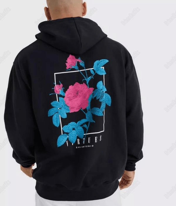 UrbanOutfits Oversized Hoodie Black / Cotton-Fleece / S FLOWERS Oversized Hoodie