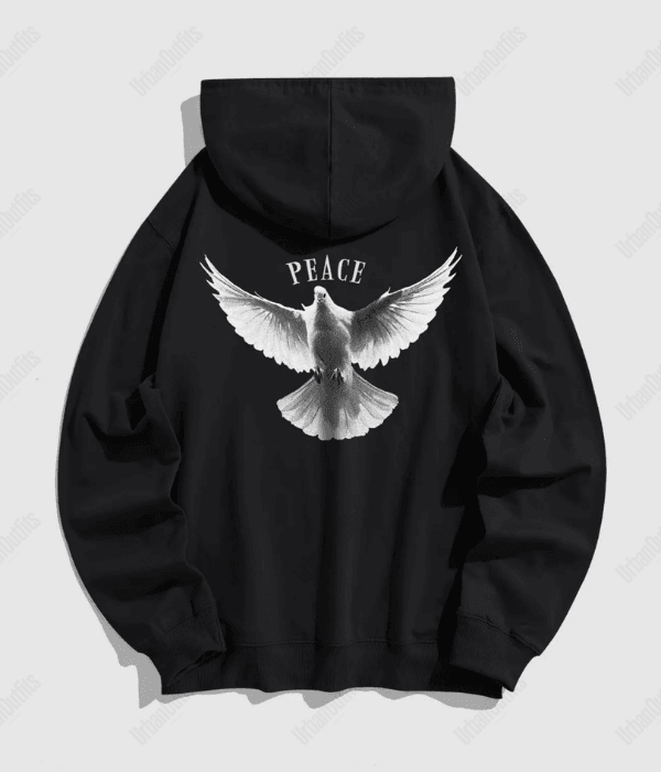 UrbanOutfits Oversized Hoodie Black / Cotton-Fleece / S Fly PEACE Oversized Hoodie