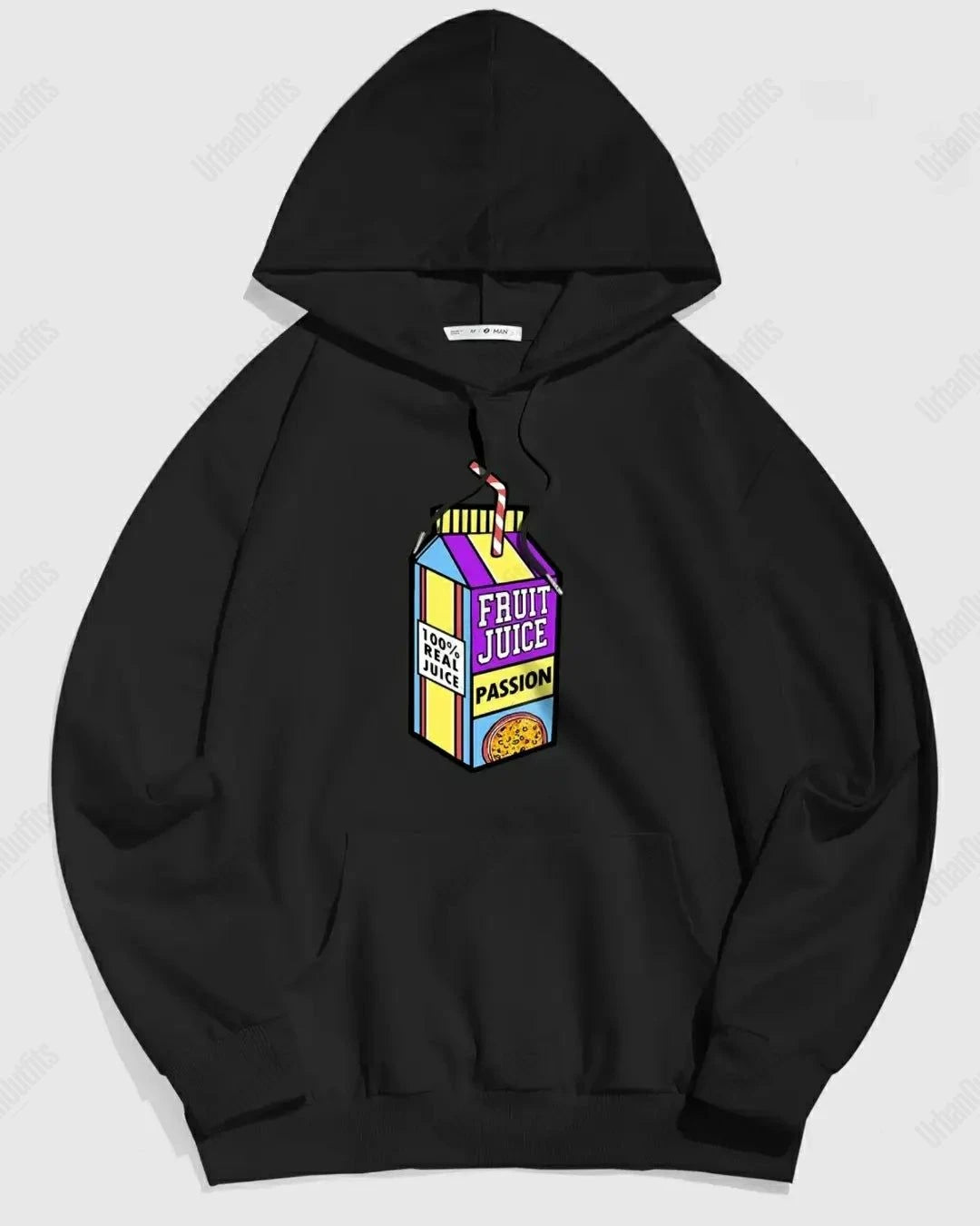UrbanOutfits Oversized Hoodie Black / Cotton-Fleece / S FRUIT JUICE Oversized Hoodie