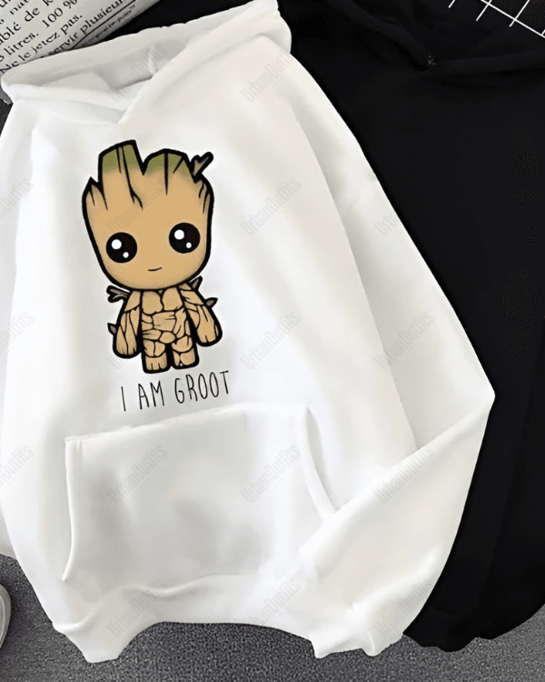 UrbanOutfits Oversized Hoodie Black / Cotton-Fleece / S I AM GROOT - Oversized Hoodie [ Unisex ]