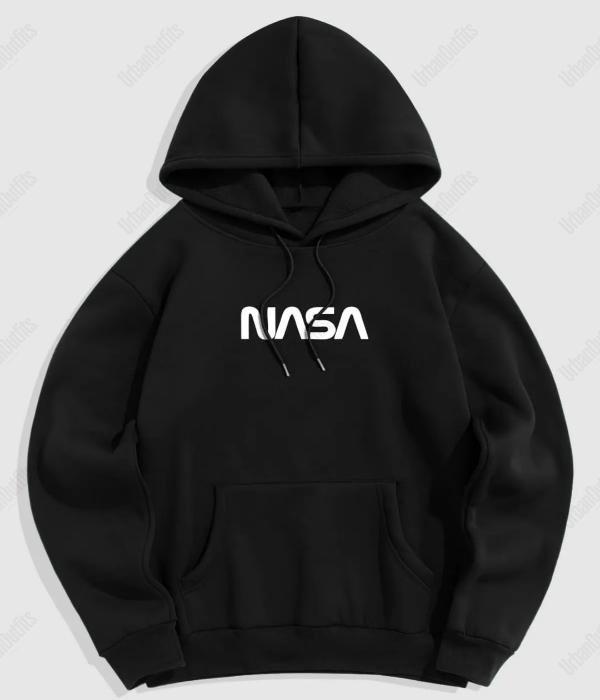 UrbanOutfits Oversized Hoodie Black / Cotton-Fleece / S NASA Oversized Hoodie