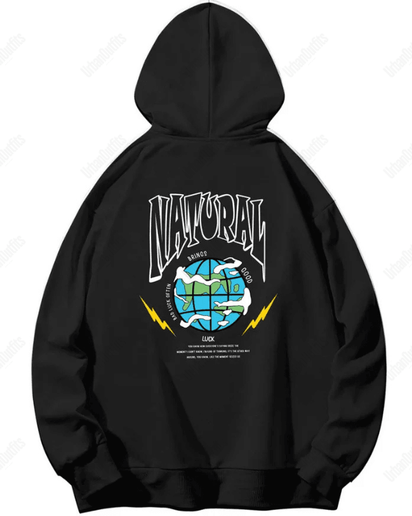 UrbanOutfits Oversized Hoodie Black / Cotton-Fleece / S NATURAL - Oversized Hoodie [ Unisex ]